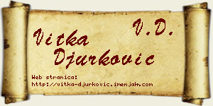 Vitka Đurković vizit kartica
